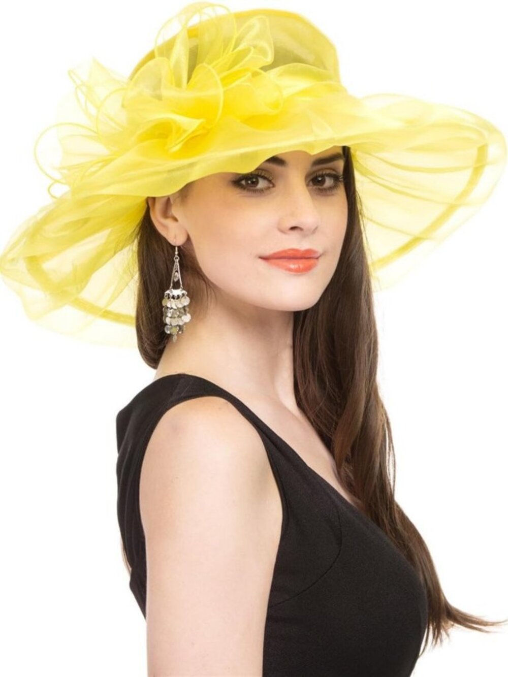 Elegant Women's Organza Fascinator Hat for Church, Derby, Bridal & Tea Party
